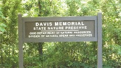 Davis Memorial State Nature Preserve; NCT; Edwin H Davis State Memorial; 3677 Davis Rd Peebles, OH 45660; BT