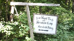 sign Ben s Happy Trails and Horseman s Camp; Horseback riding; BT