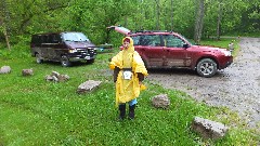 Ruth Bennett McDougal Dorrough; Van; Subaru; rain gear; NCT; Ohio; Wilderness Loop; BT