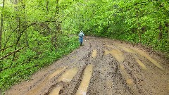 Ruth Bennett McDougal Dorrough; mud; muddy trail; NCT; Marietta Ohio; Wilderness Loop; BT