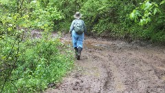 Ruth Bennett McDougal Dorrough; mud; muddy trail; NCT; Marietta Ohio; Wilderness Loop; BT