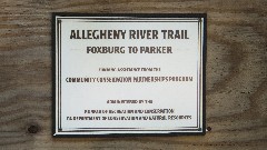 Sign Allegheny River Trail - Foxburg to Parker