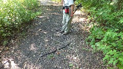 Ruth Bennett McDougal Dorrough; snake on NCT / Allegheny River Trail near Emlenton NY