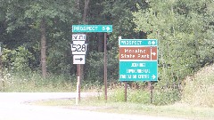 signs Moraine State Park , South 528 near the Old Stone House which is near Slippery Rock PA