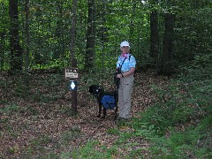 Ruth Bennett McDougal Dorrough; dog 4 Miles Max ; PA NCT Hiking