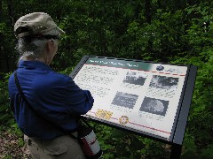 Ruth Bennett McDougal Dorrough at the Rockland Tunnel on the Allegheny River Trail