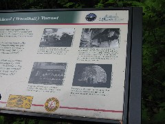 sign st the Rockland Tunnel on the Allegheny River Trail