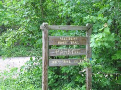 sign Allegheny River Trail