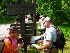 HIking group from the Butler Outdoor club at the Sankey Hill Trail Head