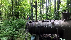 Ruth Bennett McDougal Dorrough; rusted steam boiler; NCT; Casey Sag Rd; Anderson, WI