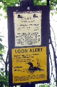 NCT; sign Loon Lake; Loon Alert