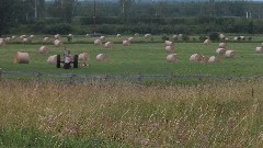 Baled Hay; tractor; NCT; E County Rd B; Foxboro, WI