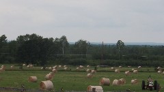 Baled Hay; tractor; NCT; E County Rd B; Foxboro, WI