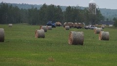 Baled Hay; tractor; NCT; E County Rd B; Foxboro, WI