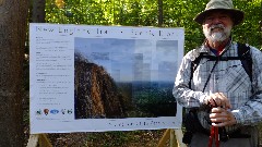 Dan Dorrough; sign NewEngland Trail Scenic Kiosk
NET; M&M Trail; Mt Tom State Reservation, MA