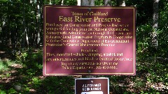 sign Town of Guilford East River Preserve; Guilford, CT; NET