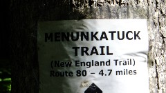 sign NET; Menunkatuck Trail, CT