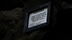 NET
sign CAUTION
Steep and Rocky conditions ahead 
Use caution and stay on trail