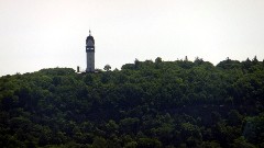 view of Heublein Tower; Simsbury, CT