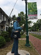 amazingly realistic sculptures by Seward Johnson Celebrating the Familiar; Simsbury, CT